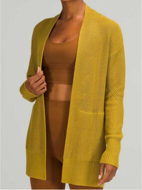 Lululemon Cashlu Sweater Wrap Cardigan Auric Gold XS/S